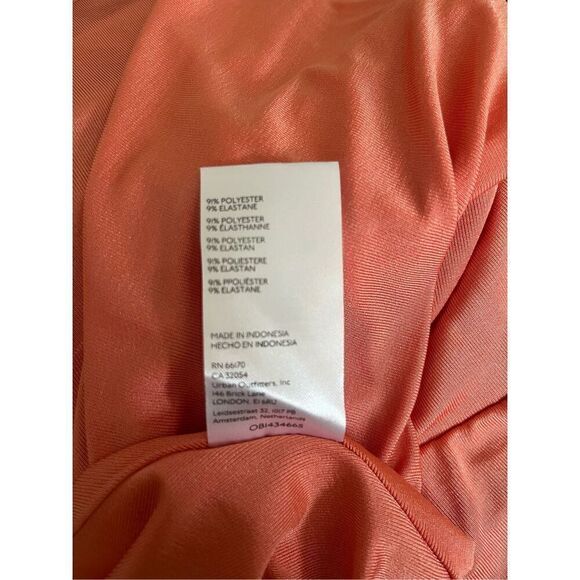 Free People Who’s That Burnt Coral Ruched Mini Skirt - Picture 6 of 6